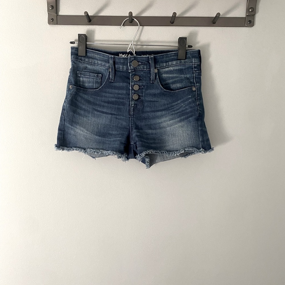 Blue Jean button fly shorts